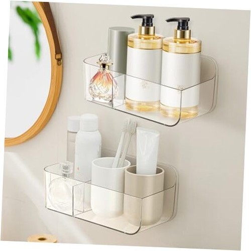 2 Pack Wall Mount Storage Organizer, Clear Storage Box Holder Clear(2 Pack)