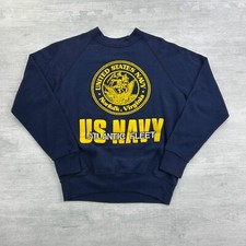 Vintage 80s US Navy Sweatshirt Size Large Navy Blue Atlantic Fleet Crewneck