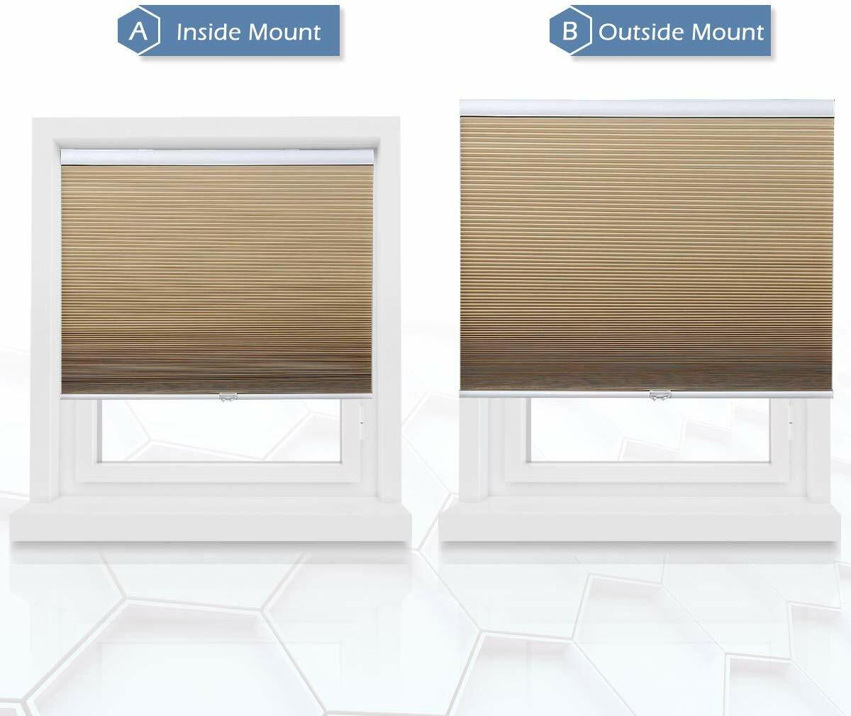 Grandekor 31X64 Cellular Shades Cordless Blackout Blinds Window Fabric Shad. R