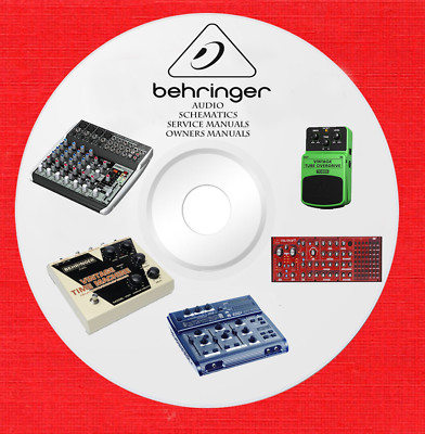 Behringer Audio Repair Service Schematics manuals on dvd in pdf format 