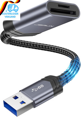 JSAUX USB 3.0 SD TF Kartenleser USB Card Reader Adapter TF SD Kartenleser 2 Slot