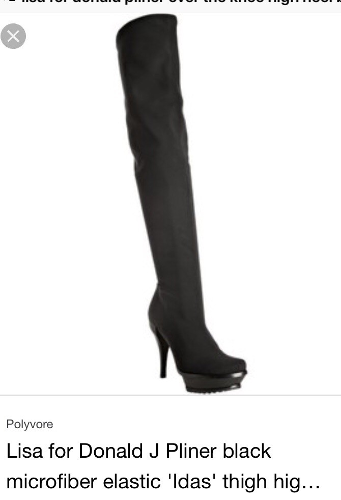 LISA FOR DONALD PLINER IDAS OVER THE KNEE MICROSUEDE PLATFORM BLK BOOTS SZ 6 LISA FOR DONALD PLINER IDAS OVER THE KNEE MICROSUEDE PLATFORM BLK BOOTS SZ 6