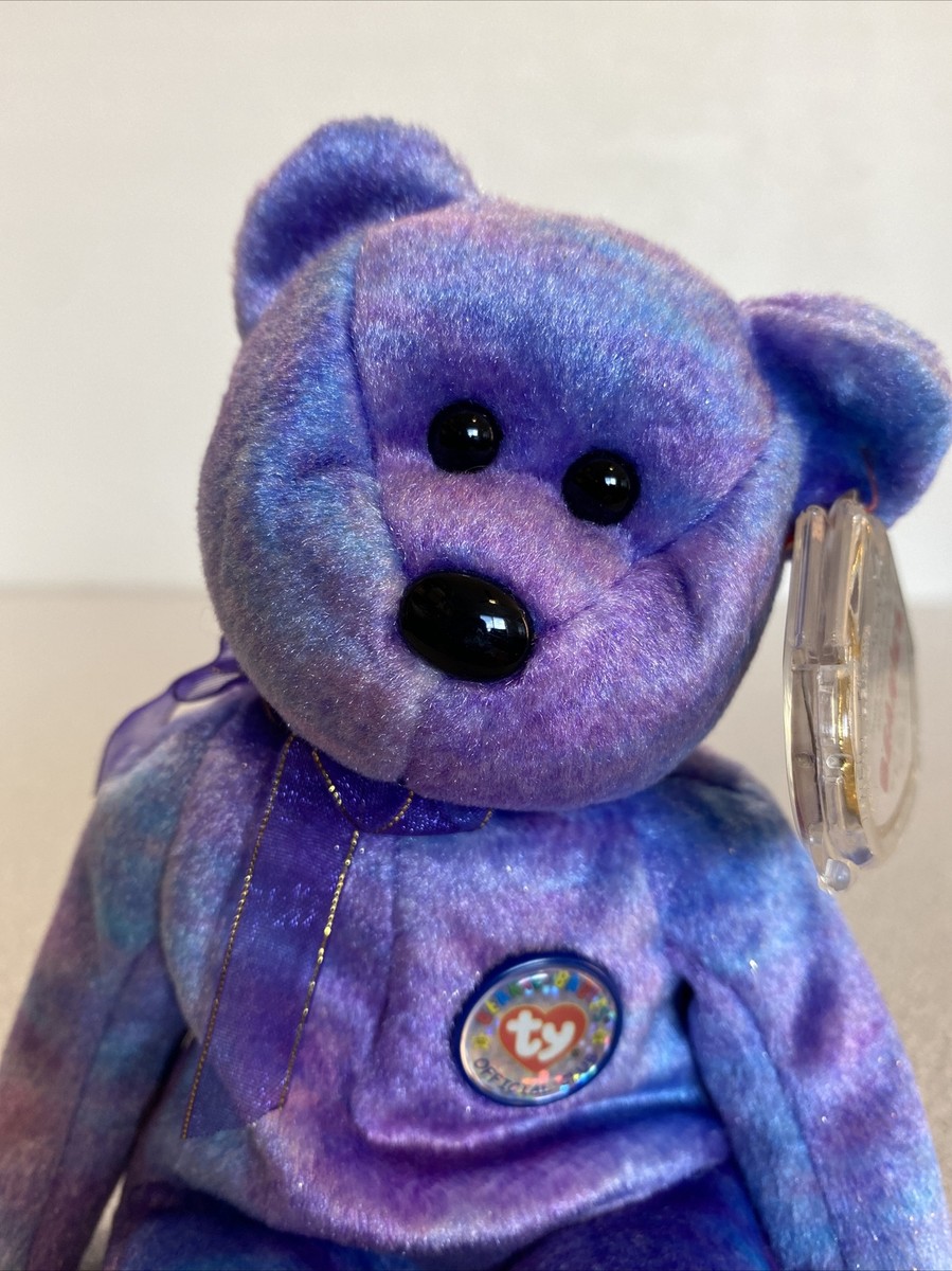 Ty Beanie Baby CLUBBY IV (4) the Bear (SILVER BUTTON) | eBay