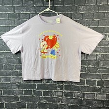 Strawberry Shortcake XXL Cropped Tee Shirt Love You Berry Much Hearts