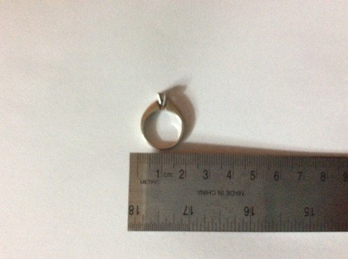 White Gold Engagement Ring size 4.5, 1/4 Carat Diamond - Picture 2 of 5