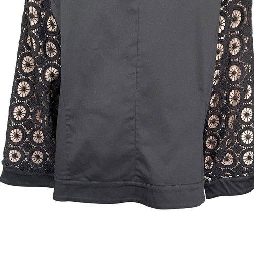 Chico’s Modern Lace Crochet Jacket Women’s Size 2 Regular Size L/12 Black - Bild 6 von 8