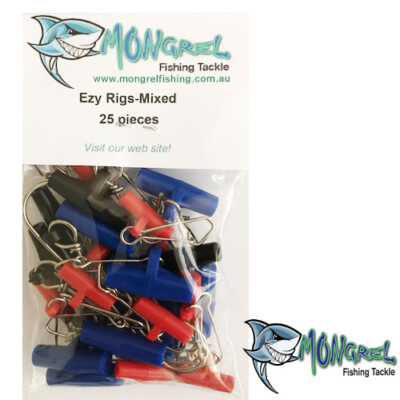 Ez Rig Hooks New 25 x Fishing Easy Rigs Fishing Tackle Hooks Sinker SLIDER MIXED BAG ...
