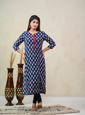 Women Floral Print Rayon Staright Kurta Kurti