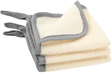S&T INC. Exfoliating Washcloths, Dual Sided for Face and Body Scrub Towel, 9.9 I