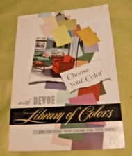 DEVOE & RAYNOLDS COMPANY PAINT 1948 LIBRARY OF COLORS BOOKLET 225 COLORS HOME