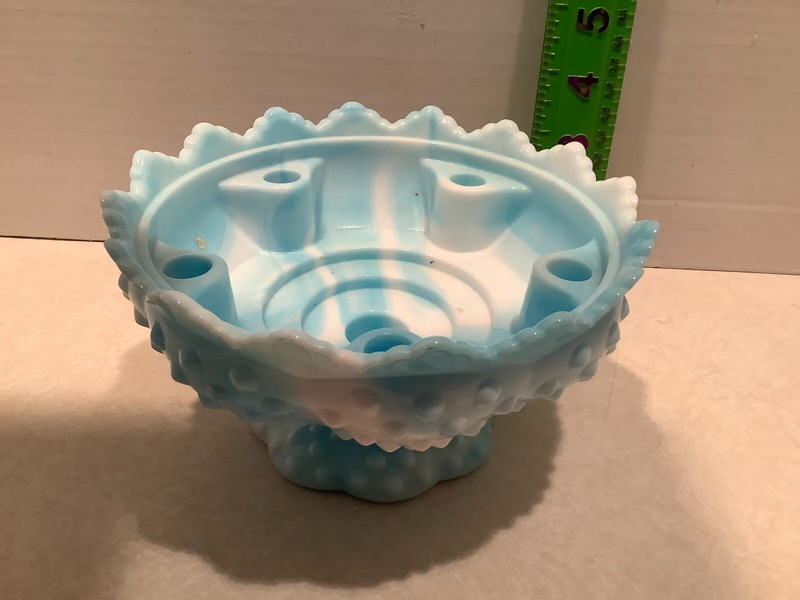 Fenton art glass candle/flower bowl epergne, holds 5 candles