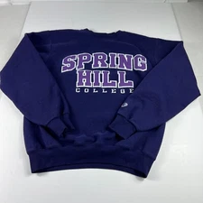 Champion Spring Hill Badger Alabama Sweatshirt Adult Small Purple Faded Crewneck