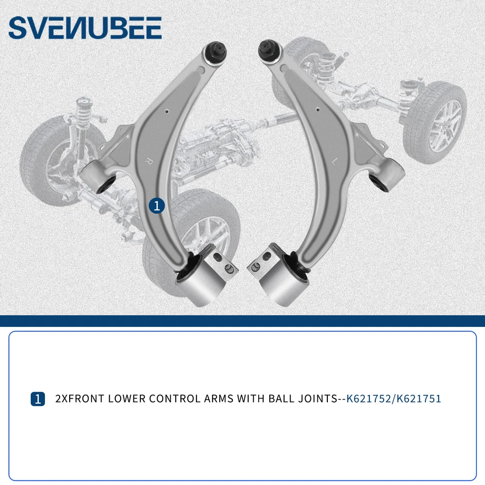 Pair Front Lower Control Arms for 2011 - 2015 Chevrolet Volt Cruze Buick Verano - Изображение 3 из 4