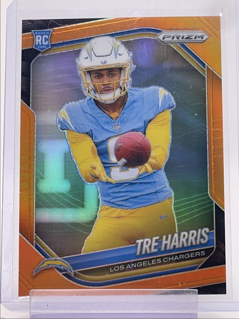 TRE HARRIS 2025 PANINI PRIZM ROOKIE ORANGE CHARGERS #371 RC /249 Q1824