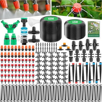 Bewässerungssystem Garten Sprühtröpfchen Bewässerung Kit 315 Teile 75m