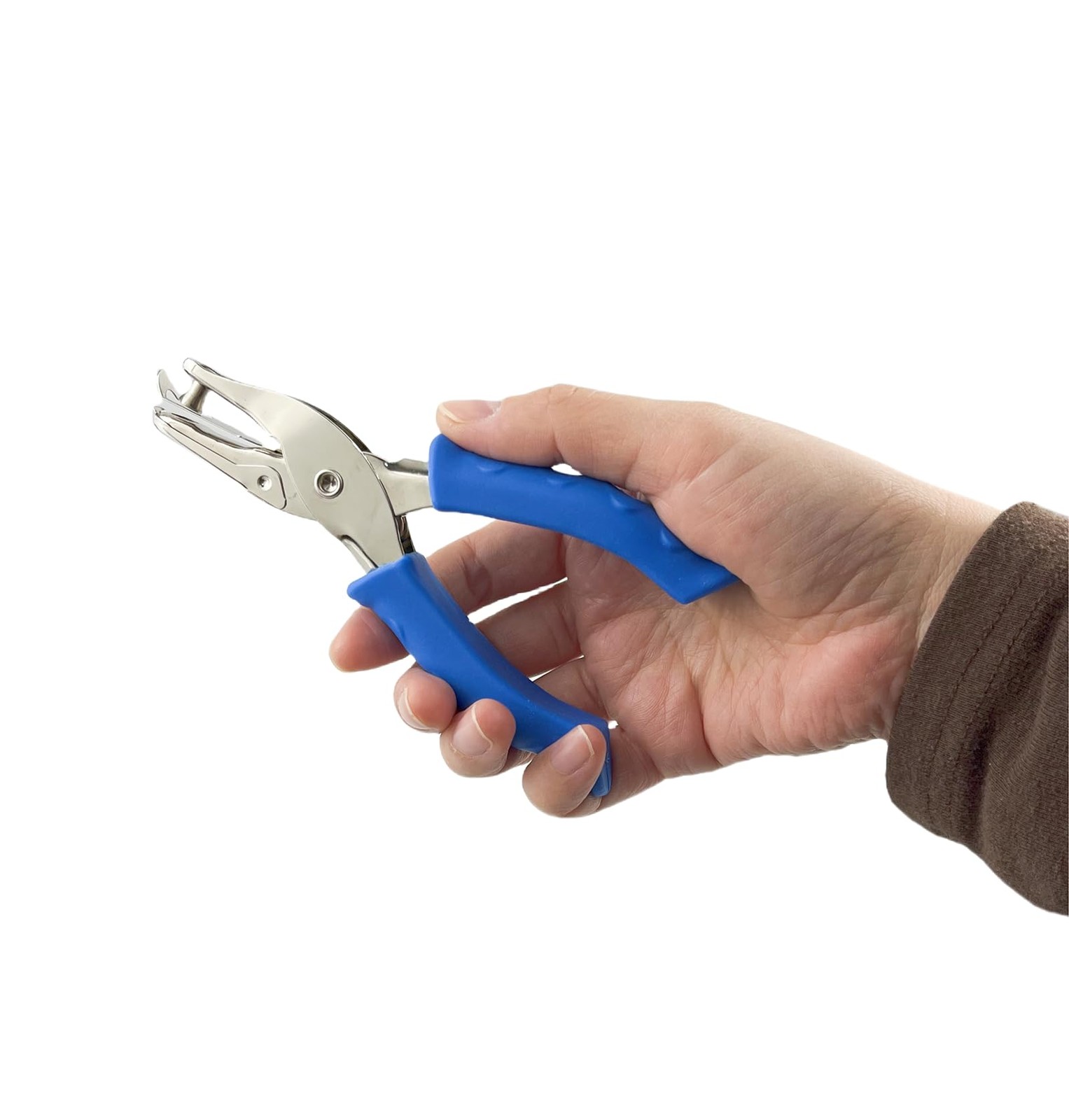 2 PCS 1/4-inch Blue Single Hole Puncher Circle Paper Punch Metal Handheld