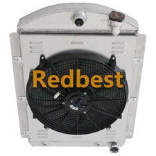 For 1941-1946 Chevy Truck Pickup V8 Small Block 3 Row Alu Radiatorshroud16fan For 1941-1946 Chevy Truck Pickup V8 Small Block 3 Row Alu Radiatorshroud16fan