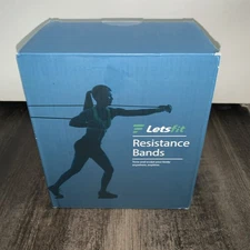 Letsfit Resistance Bands Set with Handles for Exercise and Training JSD04-5P
