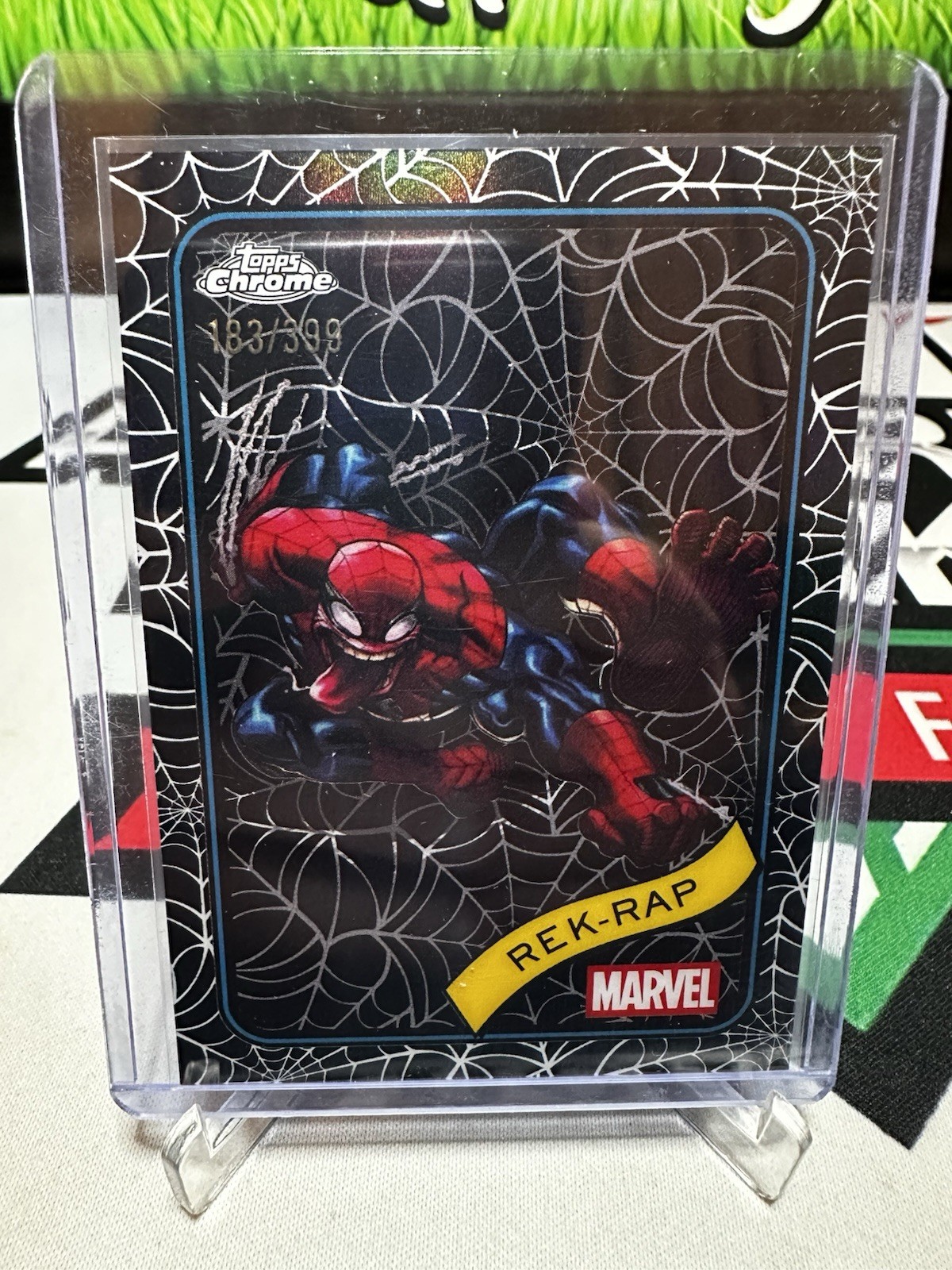 2025 Topps Chrome Marvel Spider Web Refractor /399 Rek-Rap #54