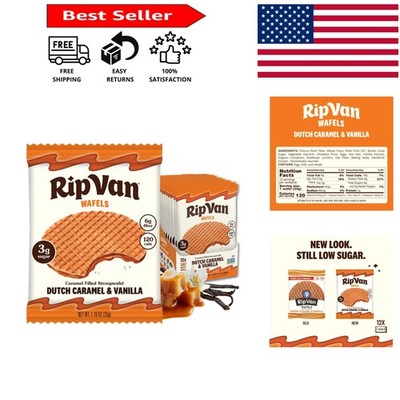 Individually Wrapped Dutch Stroopwafels - Healthy 3g Sugar Snacks, Pack of 12