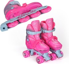 Barbie 2in1 Kids Roller Skates Inline Skates Size 12-2
