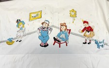 Vintage Raggedy Ann Andy Twin Flat Sheet Bobbs Merrill Licensed Retro Kids