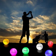 6pcs LED Glowing Golf Balls Night LED Golf Balls Luminous Golf Balls CTUM