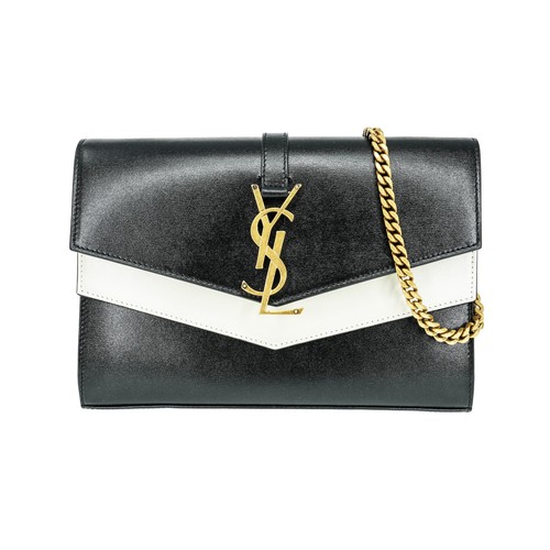Neue authentische Saint Laurent Sulpice Colorblock Leder Umhängetasche - Bild 1 von 9