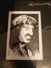 Don Pedicini Jr Frank Zappa Stipple Portrait Art Print 2021 Limited Edition Vtg