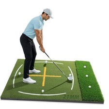 Golf Mat with Simulate Fairway Rough Turf, 5x4ft, 21mm-50mm Heavy-Duty Turf