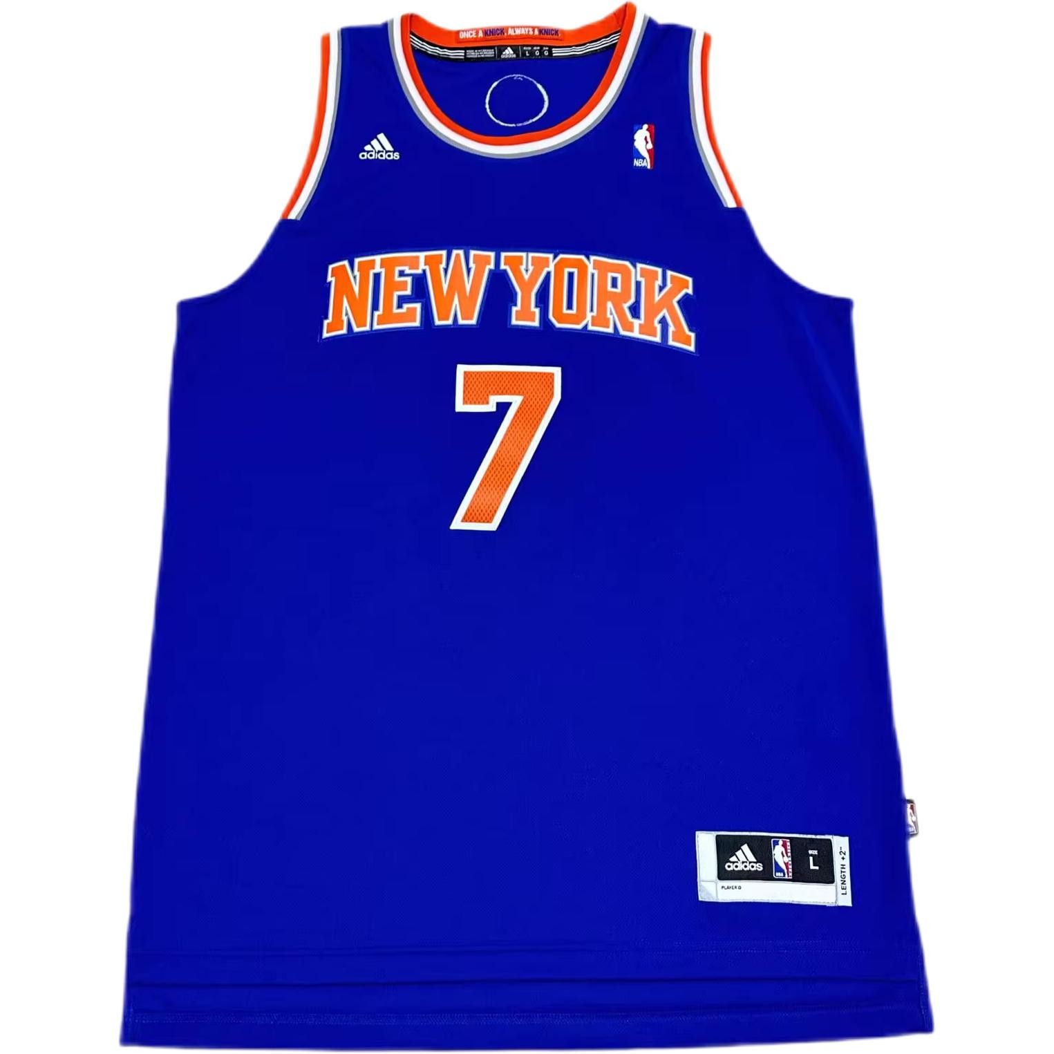 adidas X NBA Collaboration Knicks Team 7 Anthony Round Neck Fashion Soft