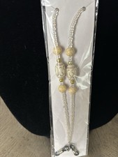 White Bead Eyeglass Holder Very Pretty Looks Like Necklace