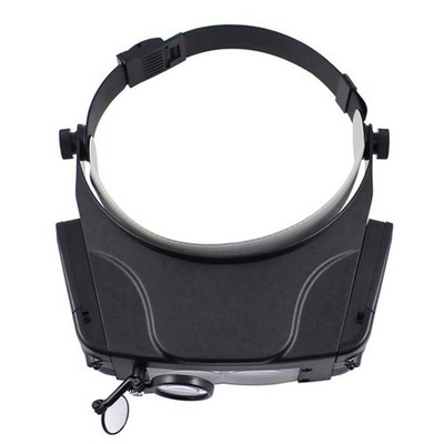 1.5X 3X 9.5X 11X LED Jeweler Head Magnifier Illuminated Visor Glasses 3 Lens