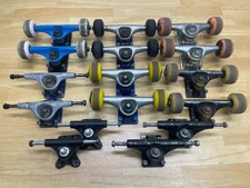 Used Vintage Skateboard Trucks Sets Some with Wheels & Bearings 7.5" 7.63"