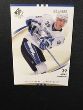 07-08 UD SP Authentic Hockey Future Watch 189 Mike Lundin /999