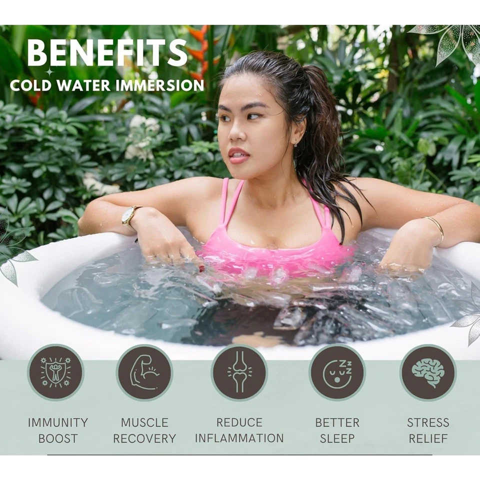 Large Ice Bath Tub for Athletes Outdoor Portable Free-standing Bathtub for Adult - Image 3 of 4