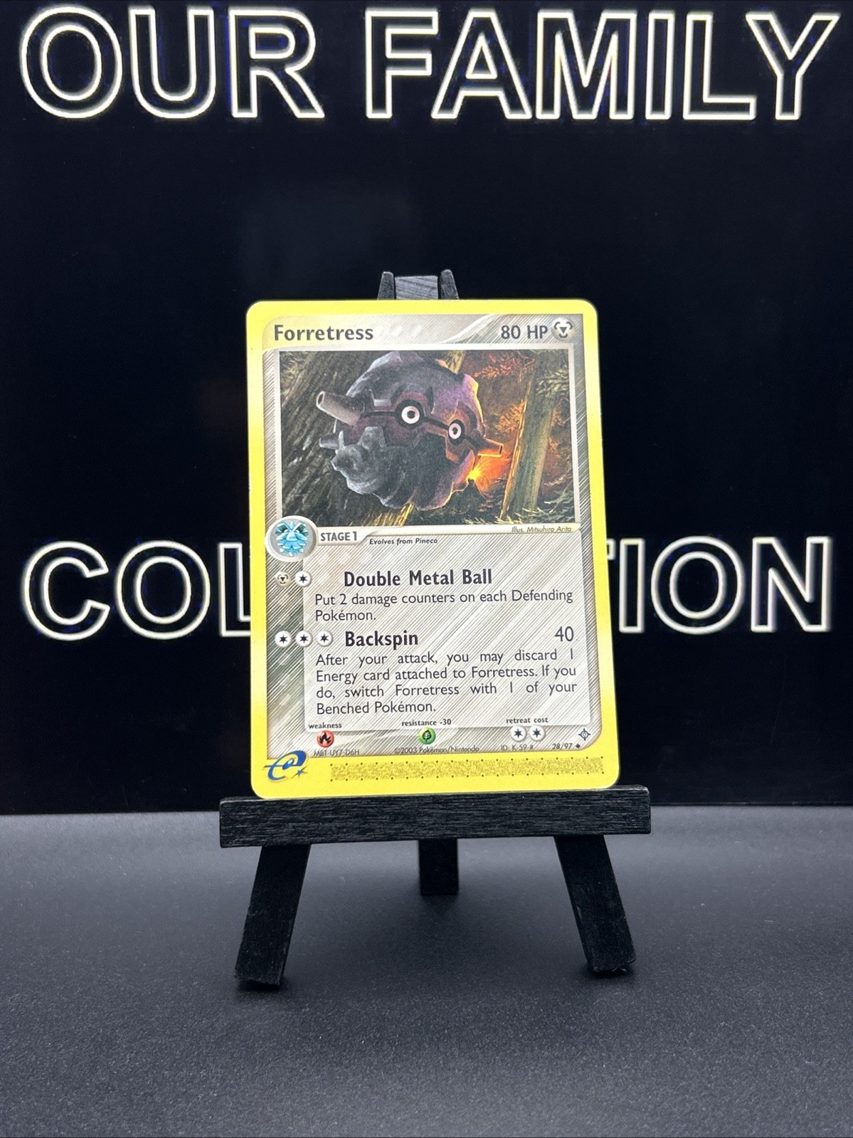 Pokemon EX Dragon 28/97 Forretress Card Regular 2003