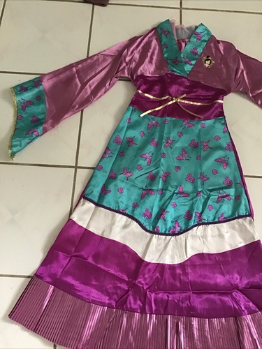 Disney Store Princess Mulan Costume Dress Geisha Gown Size 10 12 Fancy Halloween - Picture 6 of 10