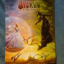 WICKED FOR GOOD 🔥 11X17 CAST SIGNED PHOTO 📸