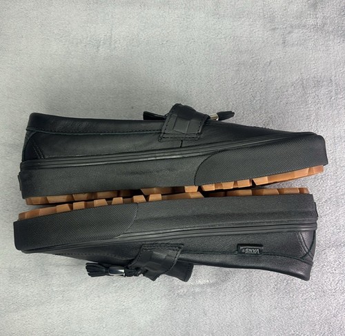 Vans Hombre 7/Mujer 8.5 Estilo 53 Sin Cordones Cuero Negro Con Borlas - Imagen 11 de 12