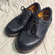 VTG Dr. Martens 8053 Oxford Black Leather Shoes Made in England Mens UK 7 US 8
