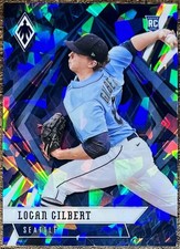 Logan Gilbert 2021 Panini Chronicles Phoenix Blue Ice Rookie #15/25 Mariners