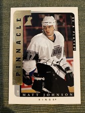 1997 Matt Johnson Pinnacle AUTO Be A Player Hockey card Los Angeles Kings #215