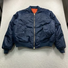 Rothco MA-1 Flight Jacket Men XL Blue Orange Reversible Bomber Military Full Zip