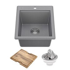 Kraus KGTW12-18 Bellucci 18" Drop In Single Basin Granite - Grey