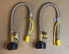 2pk 15" Stainless 2-Stage RV Propane Pigtail Hose Gas Regulator QCC1/ Type-1/4 