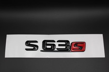 Mercedes Benz S63s S63 AMG 23mm Schwarz-Glanz Emblem Heckklappe Aufkleber TOP!