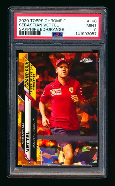 Sebastian Vettel 2020 Topps Chrome Formula 1 Orange Refractor