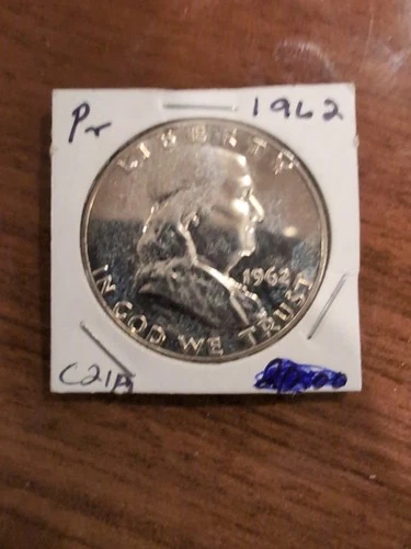 1962 P Proof Franklin Half Dollar High Grade 90% Silver