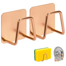 2 Pcs Sponges Holder Sink Caddy for Kitchen Accessories,No Drilling.Stainless...